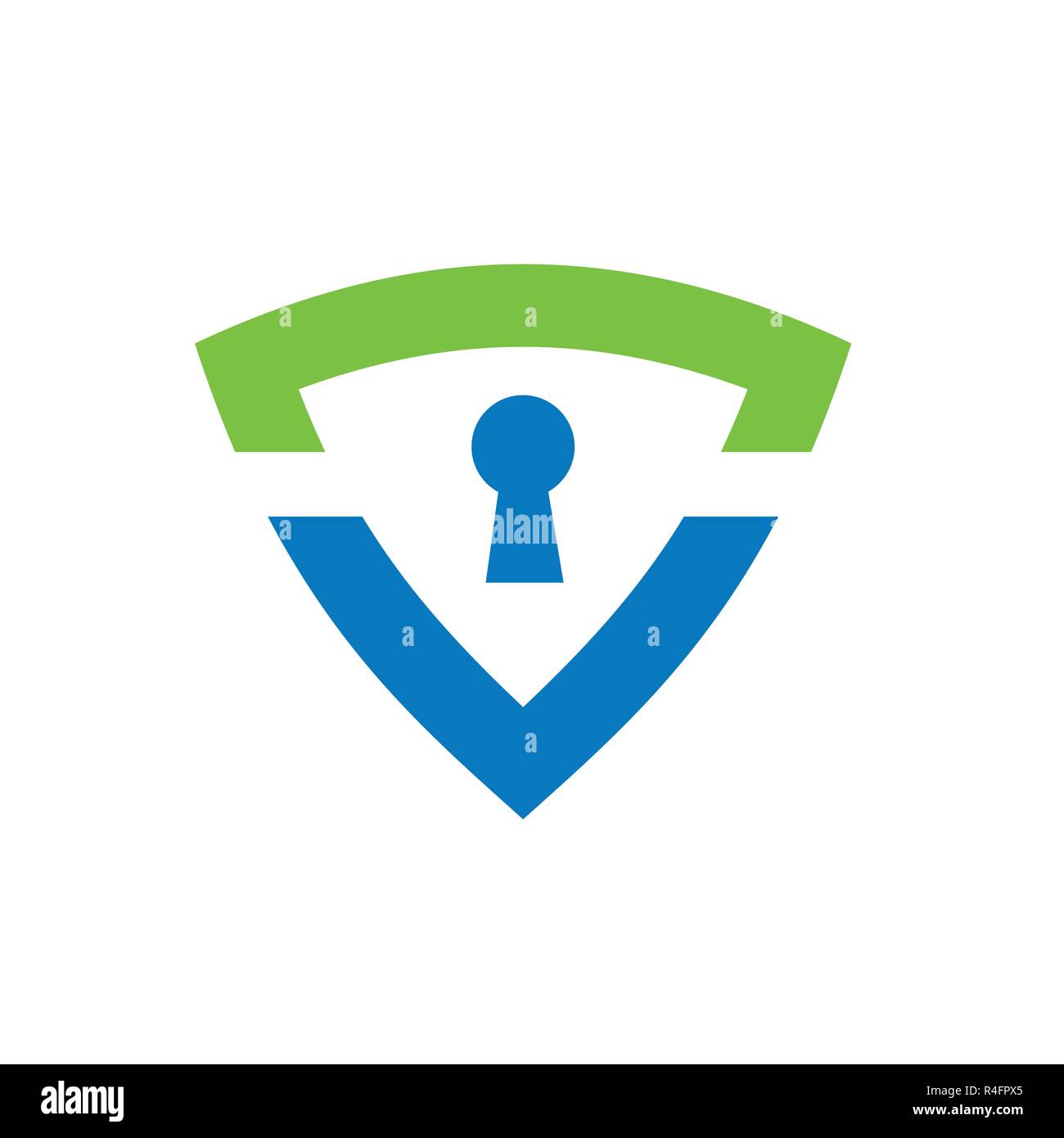 Fissare la protezione icona, elemento di logo. Realizzato da 100% di forme vettoriali è possibile ridimensionarlo senza perdere qualità. Illustrazione Vettoriale