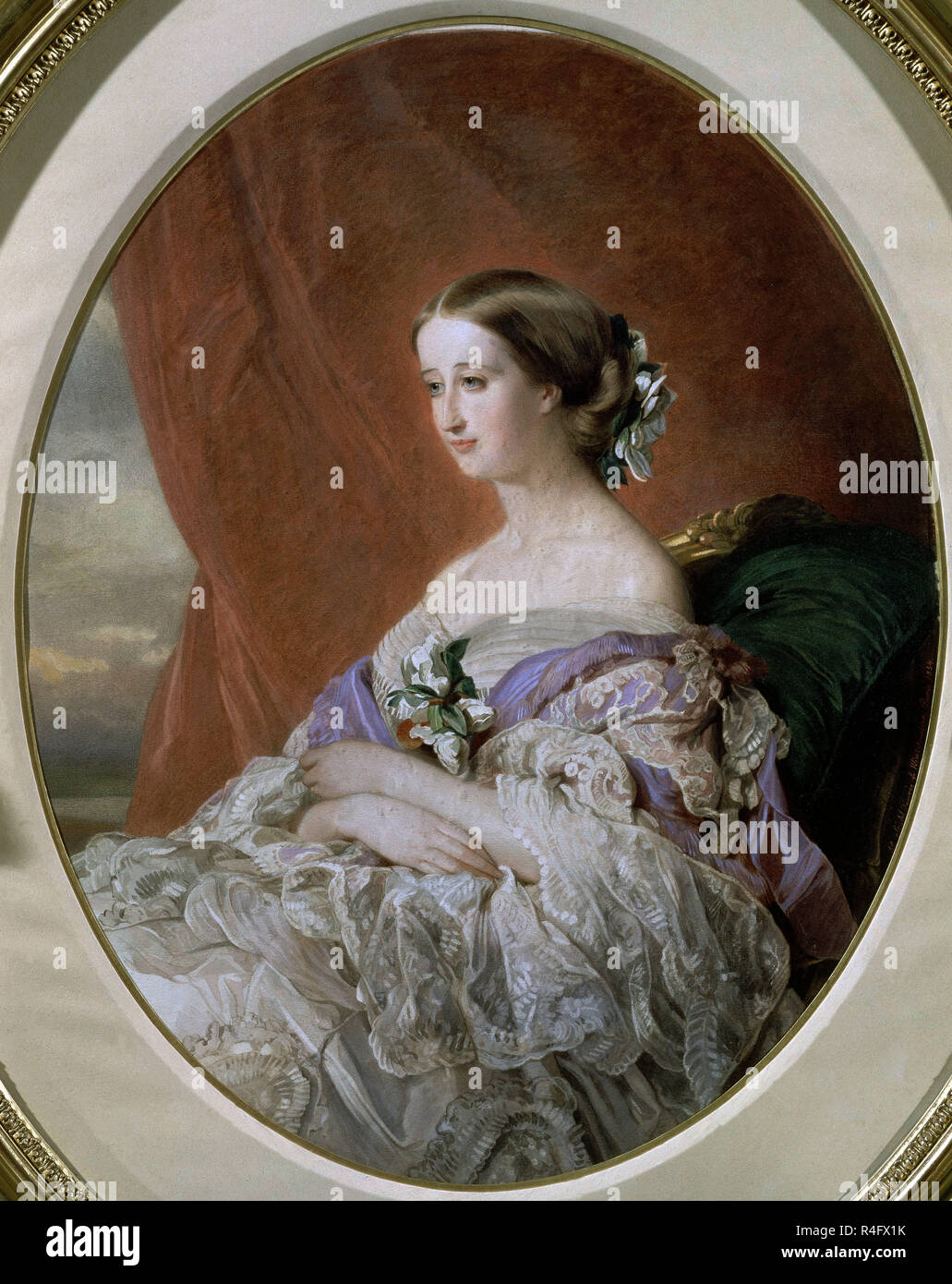 Imperatrice Eugenie (1826-1920) - Olio su tela. Autore: WINTERHALTER Franz Xaver. Posizione: Collezione privata. MADRID. Spagna. Foto Stock
