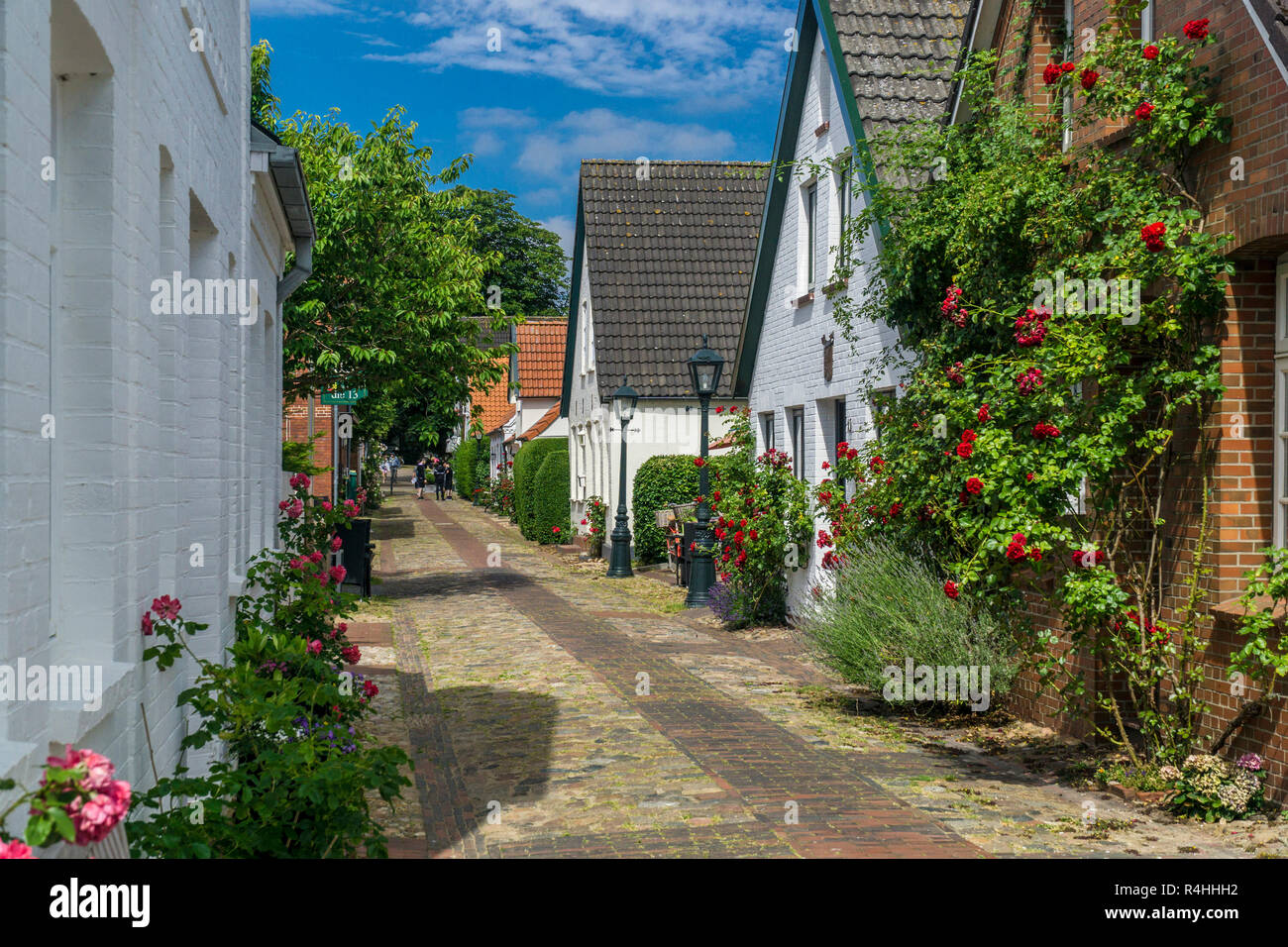 Nordfriesland, vecchia di Wyk su fa, Altstadt von Wyk auf F Foto Stock