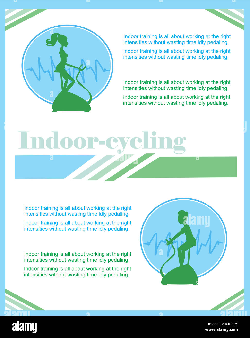 Indoor Cycling flyer Foto Stock