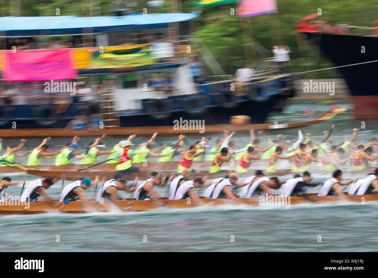 Dragon Boat gare, Aberdeen, Isola di Hong Kong, Hong Kong Foto Stock