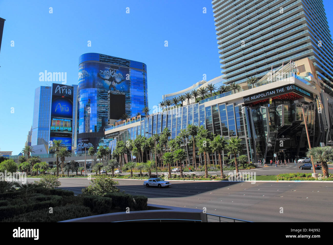 Passeggiate in Las Vegas. Per le strade delle città. Commerciale e privato costruire Foto Stock