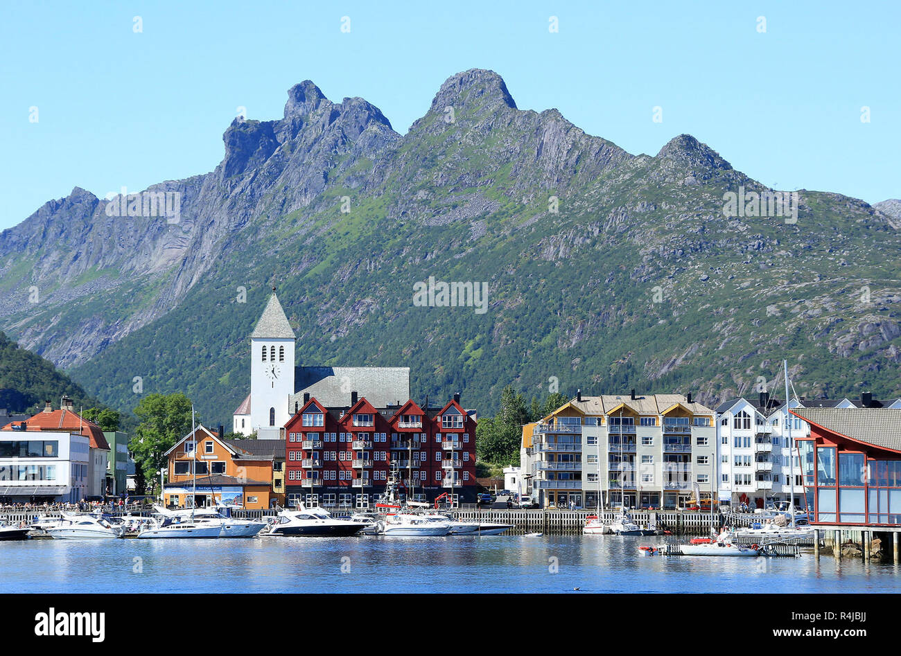 Posizionare svolaer in Lofoten in Norvegia Foto Stock
