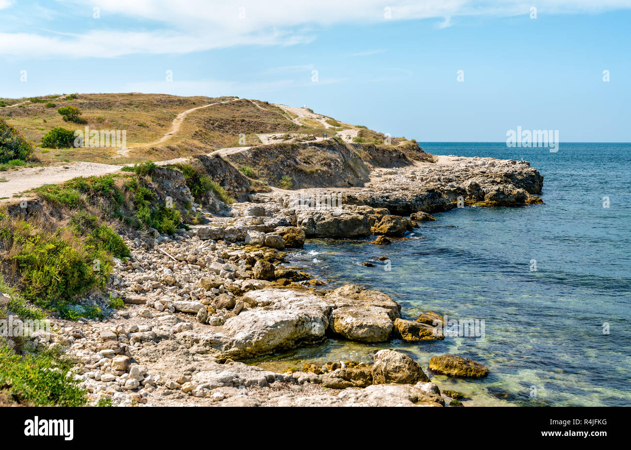 Mare a Chersonesus, antica colonia greca. Sebastopoli, Crimea Foto Stock