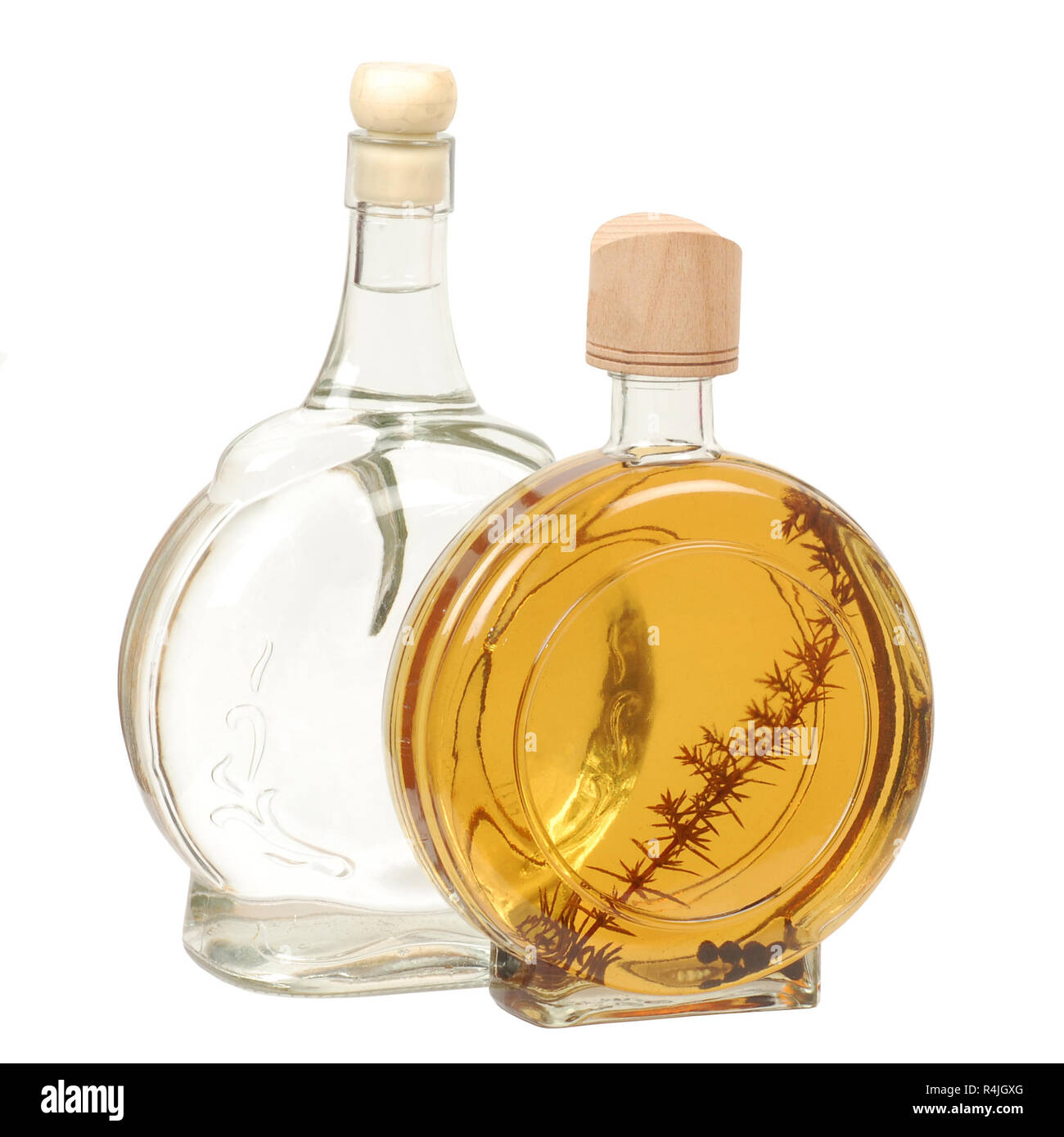 Bottiglie di alcol Foto Stock