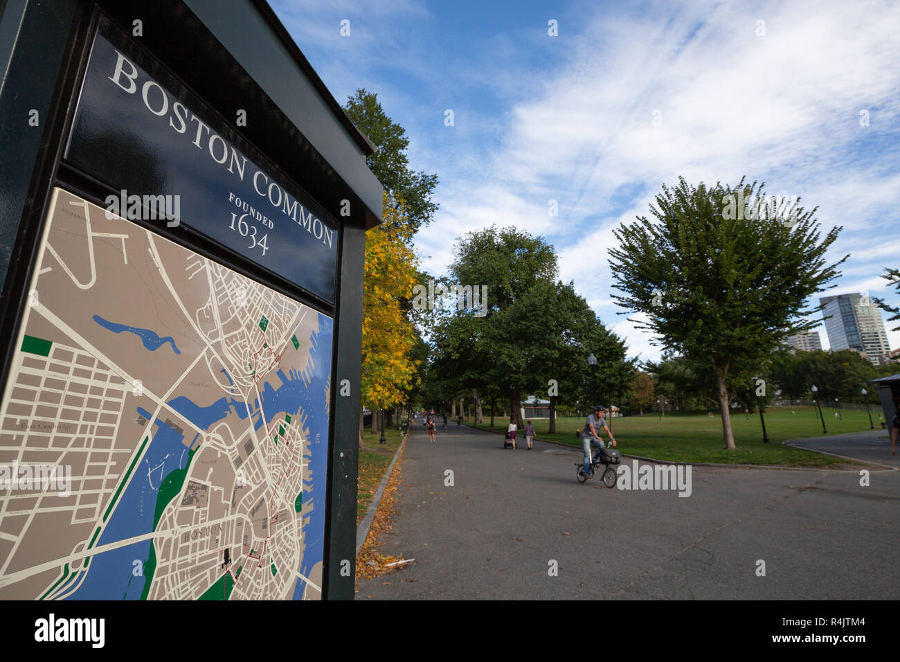 Boston Common, Boston, MA, Stati Uniti d'America Foto Stock