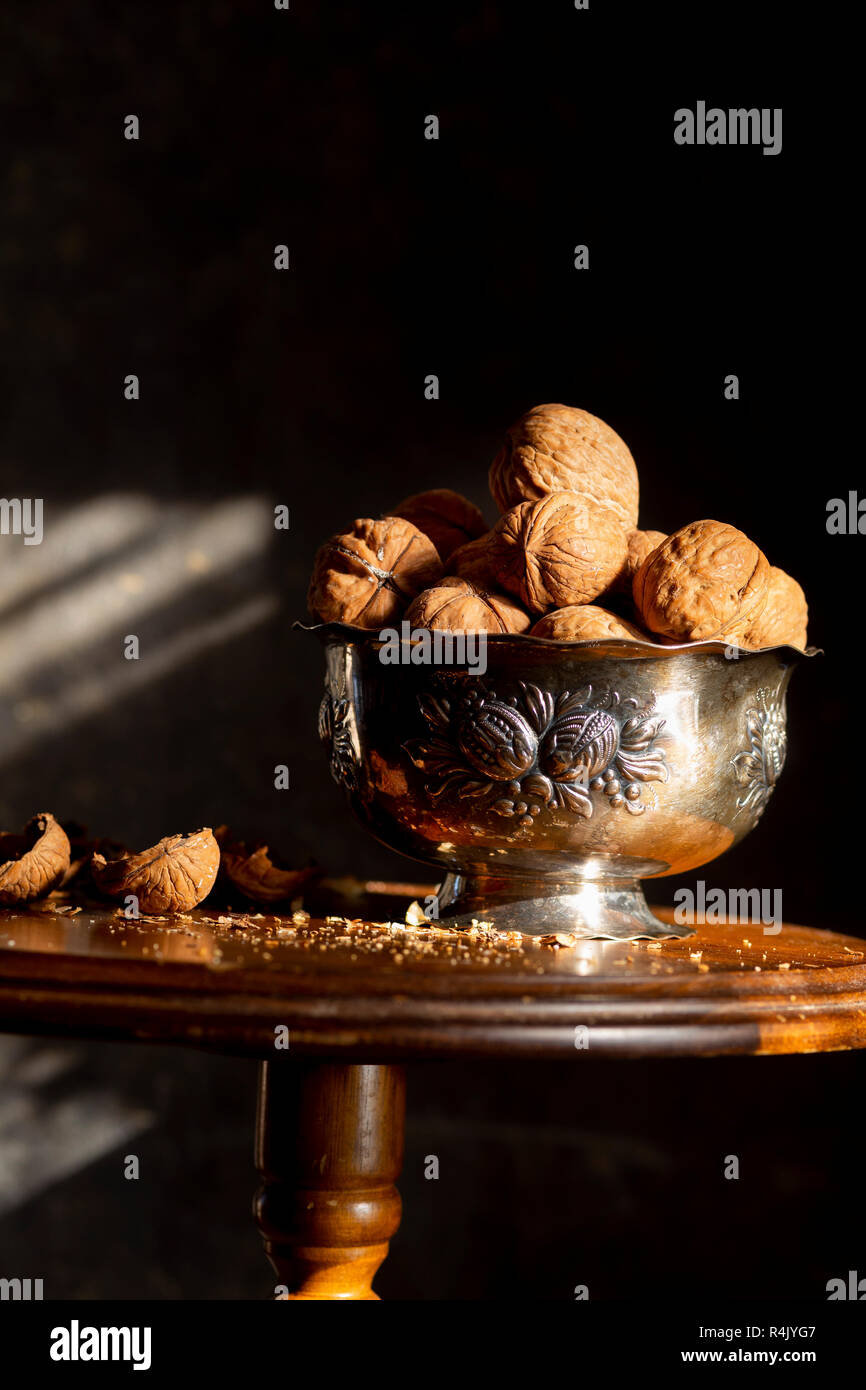 Whote dadi e il dado Vintage cracker. Foto Stock