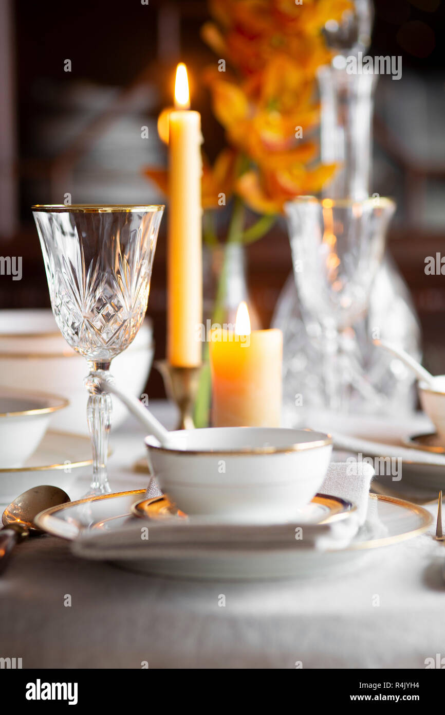 Holiday Tablesetting Foto Stock