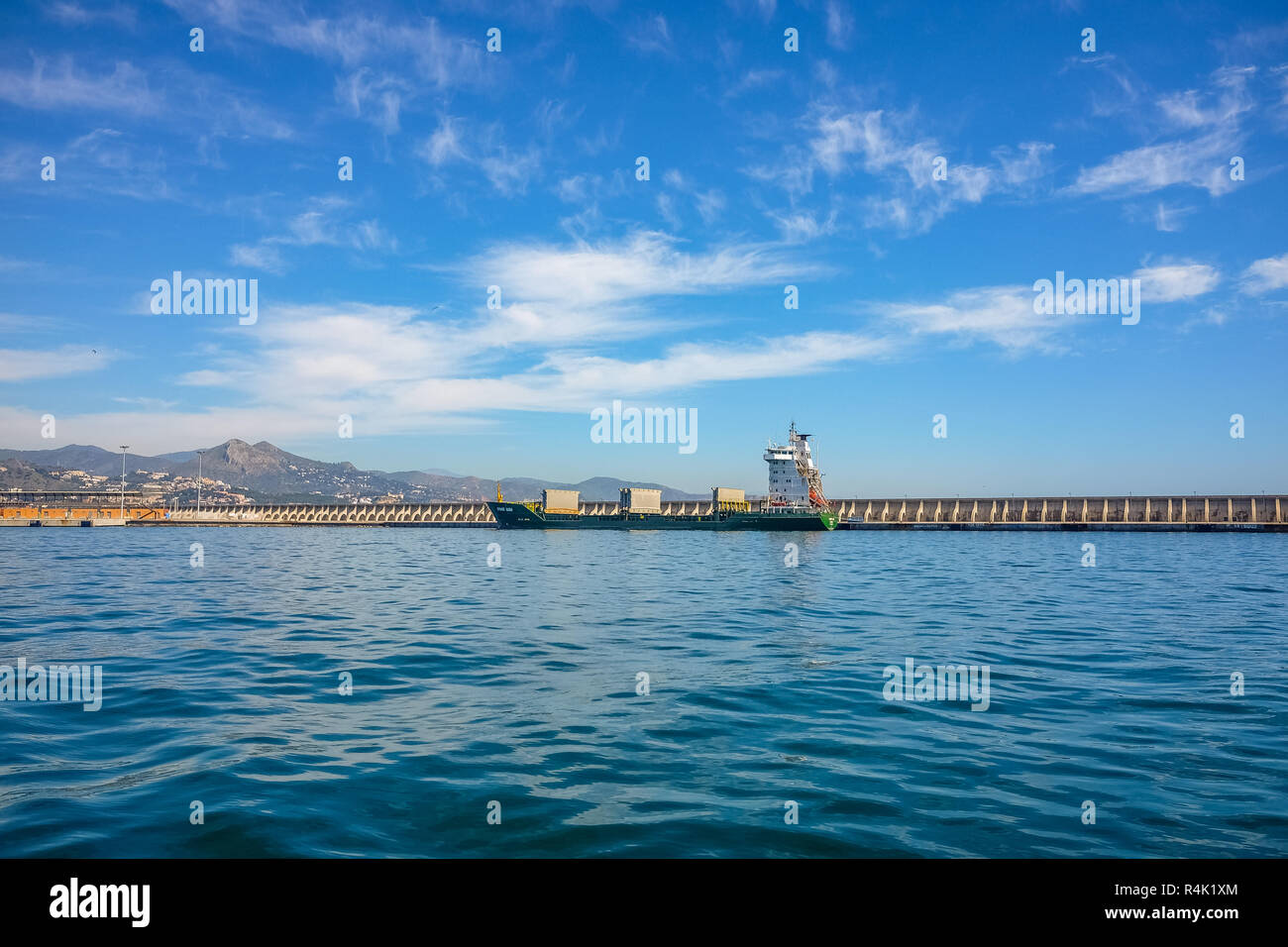 Porto di Malaga. Malaga, Andalusia, Spagna Foto Stock