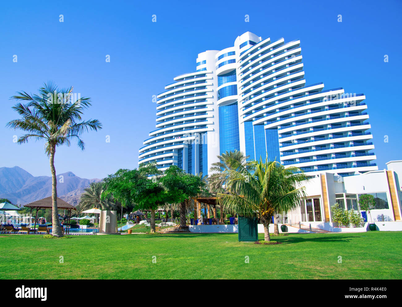 FUJAIRAH, Emirati Arabi Uniti - 16 novembre: lussuoso hotel a 5 stelle Le Meridien Al Aqah Beach Resort il 2 novembre 2012 in Fujairah. Foto Stock