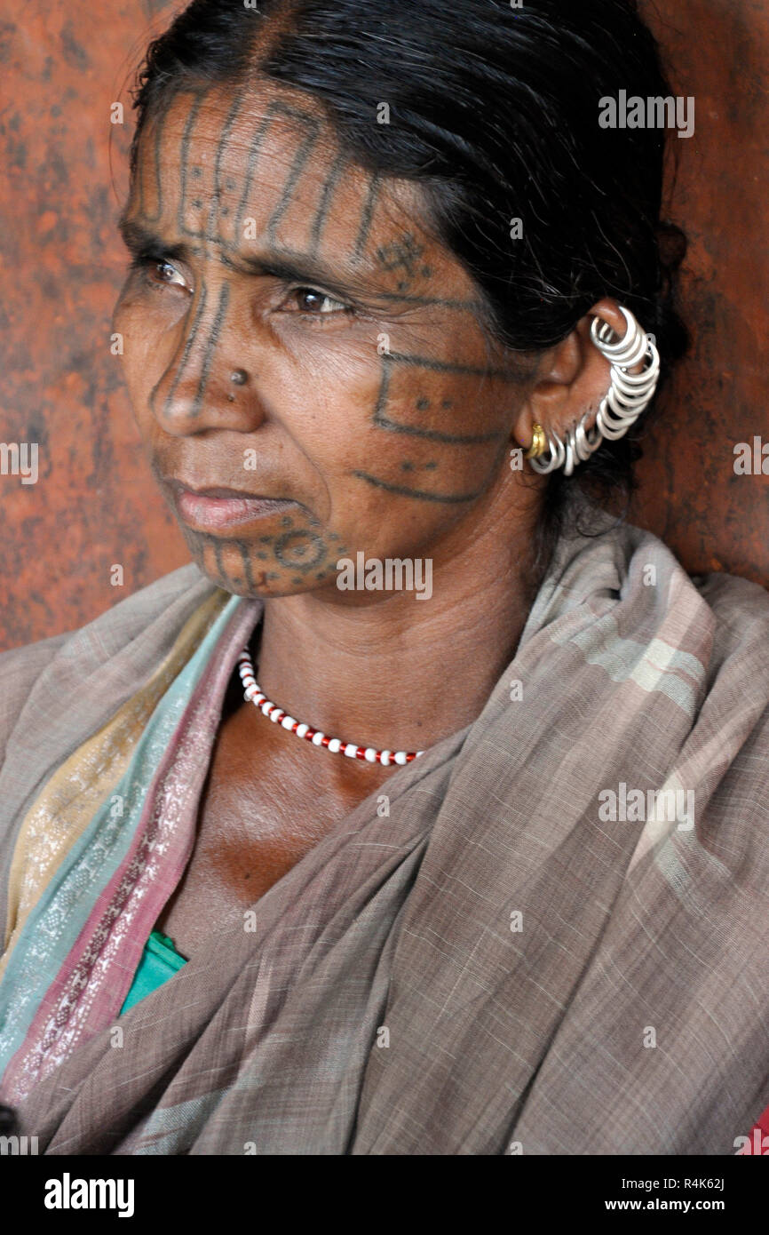 India Orissa, Pushangia village, Malia Khon tribù Foto Stock