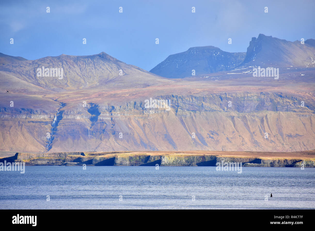 Mountain View sul fiordo grundarfjordur in Islanda Foto Stock