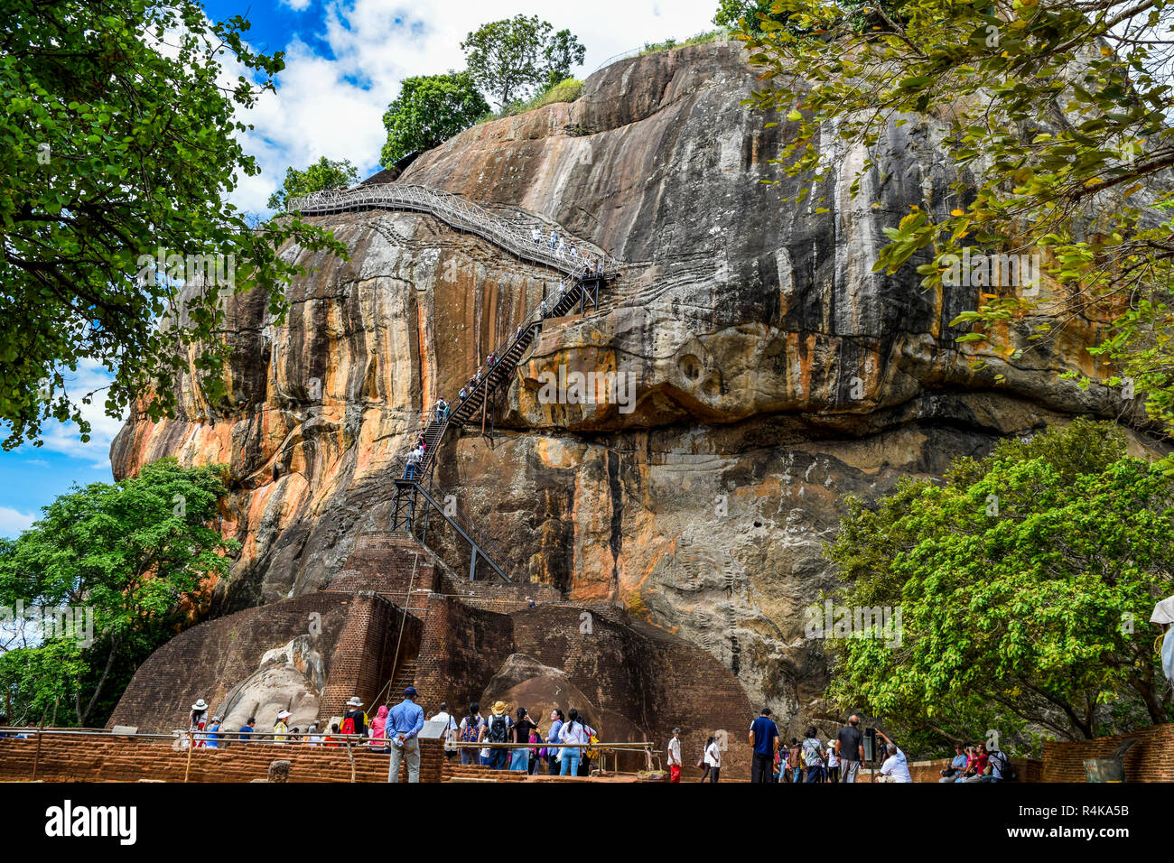 Sito del Patrimonio Mondiale, Sigiriya Lion rock fortezza, Dambulla, Sri Lanka Foto Stock