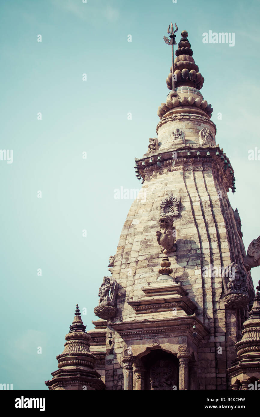 Templi di Durbar Square a Bhaktapur, Kathmandu, Nepal. Foto Stock