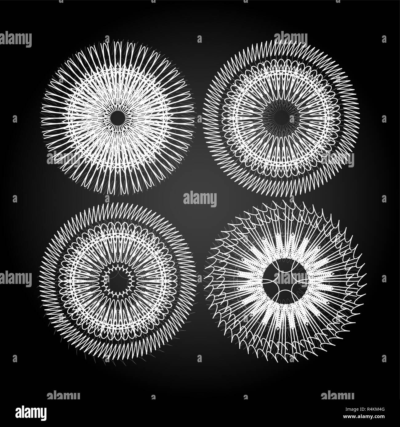 Arabescato stamp set, elementi per il certificato e il design di valuta Foto Stock