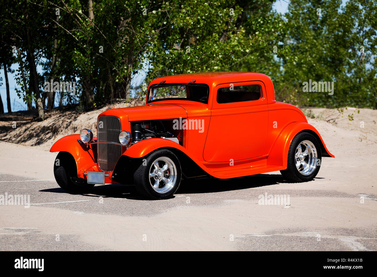 1932 Ford 3 Coupe finestra Foto Stock