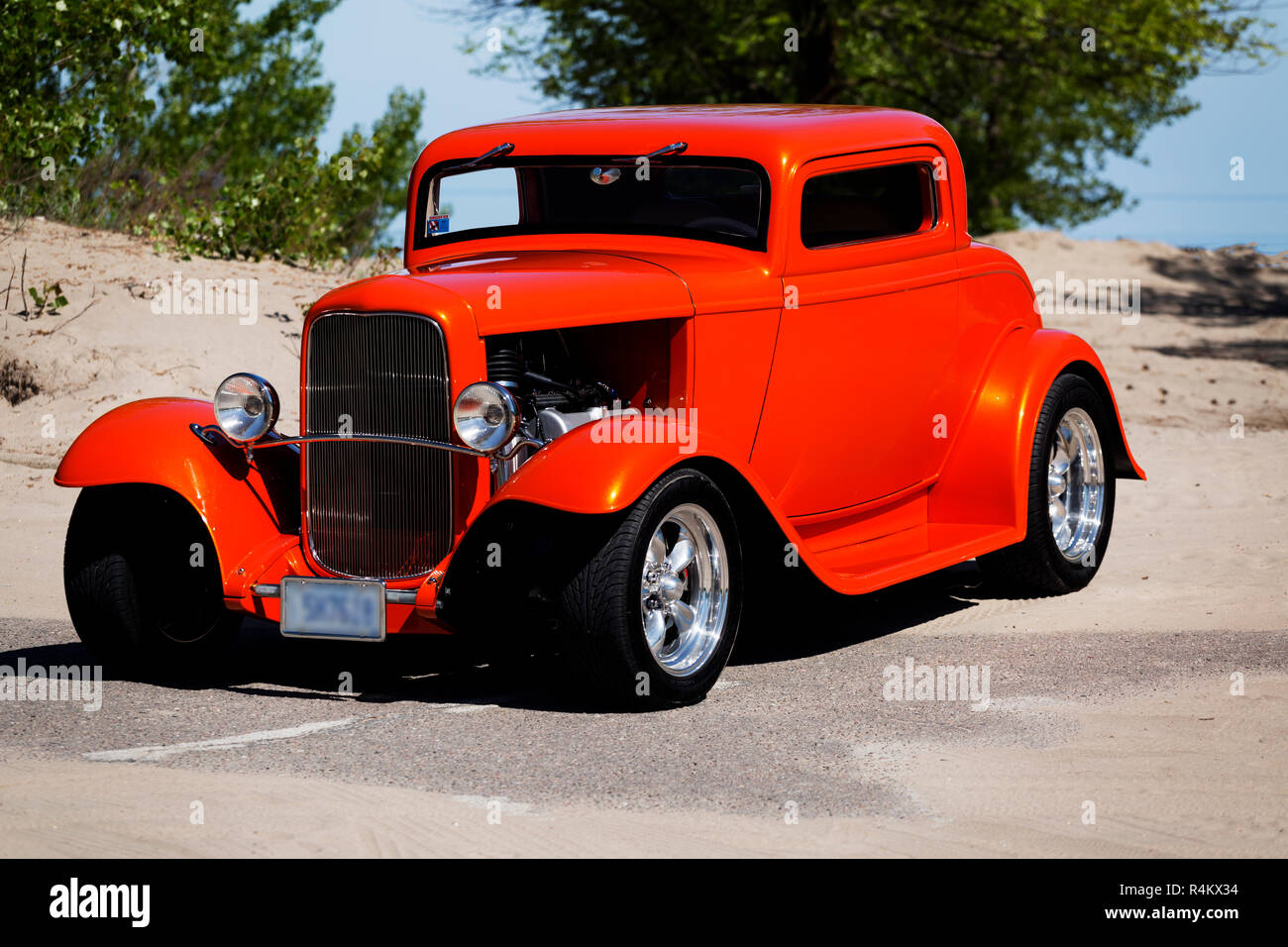 1932 Ford 3 Coupe finestra Foto Stock