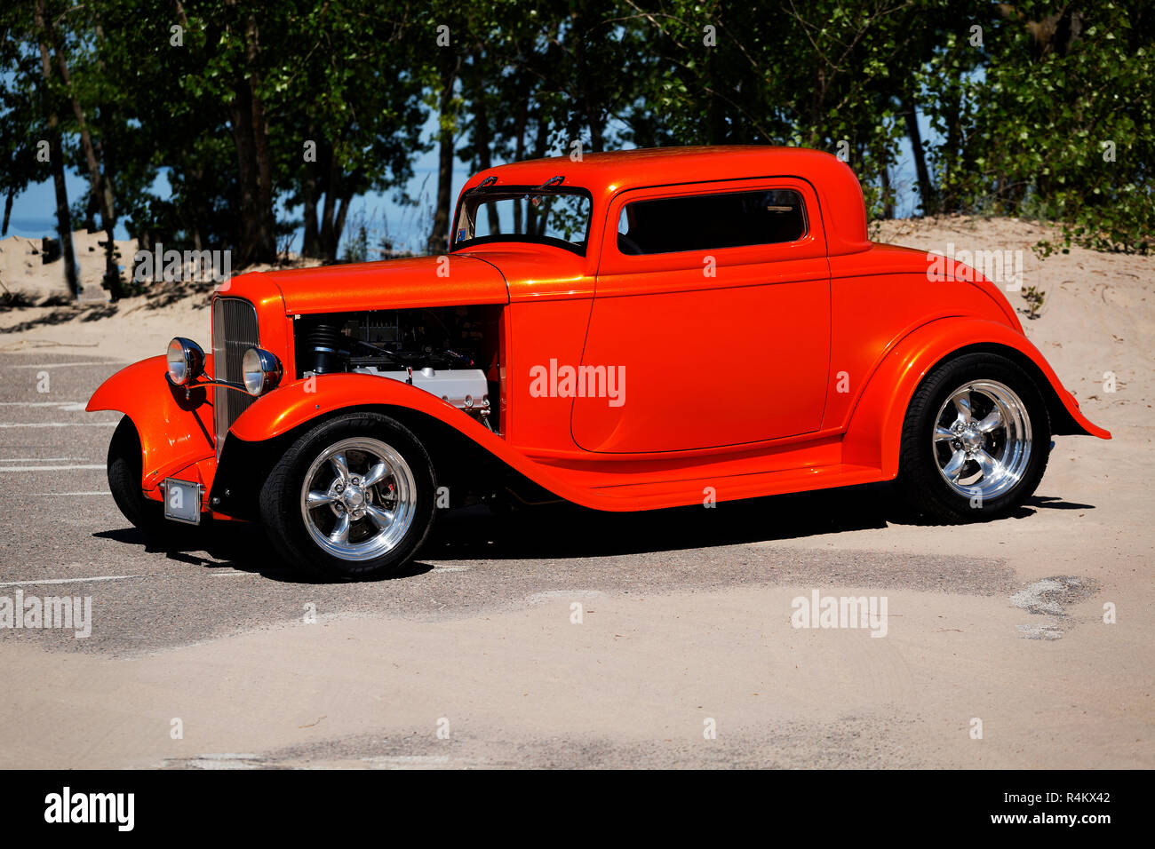 1932 Ford 3 Coupe finestra Foto Stock