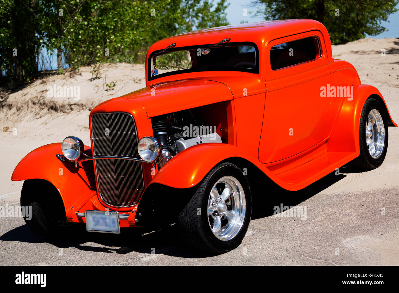 1932 Ford 3 Coupe finestra Foto Stock