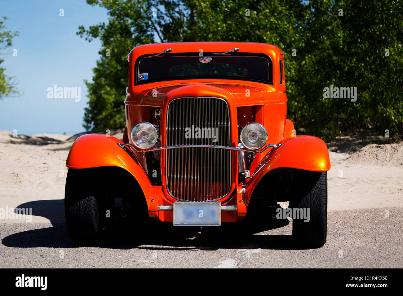 1932 Ford 3 Coupe finestra Foto Stock