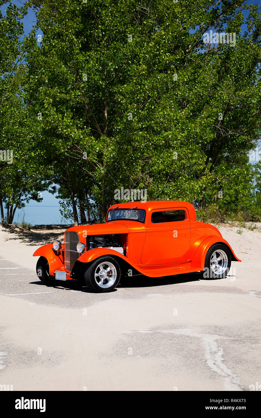 1932 Ford 3 Coupe finestra Foto Stock