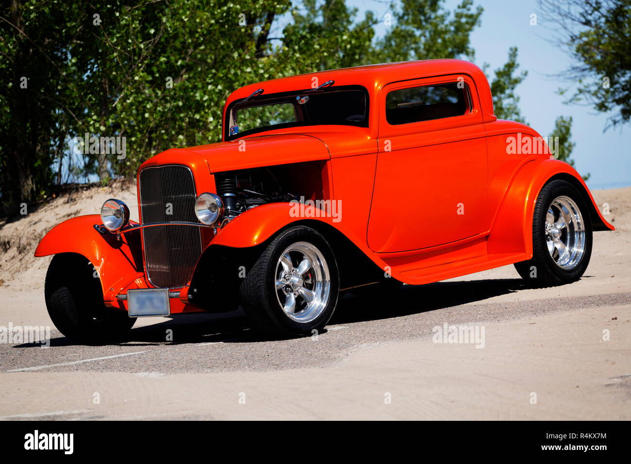 1932 Ford 3 Coupe finestra Foto Stock