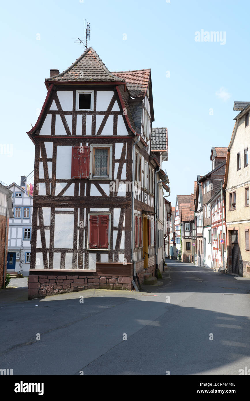 Città vecchia di bÃ¼dingen Foto Stock