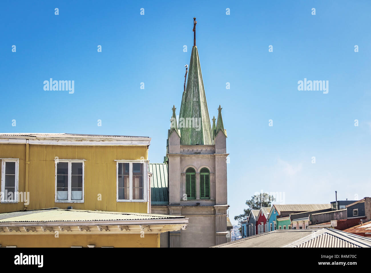 San Luis Gonzaga Chiesa Parrocchiale - Valparaiso, Cile Foto Stock