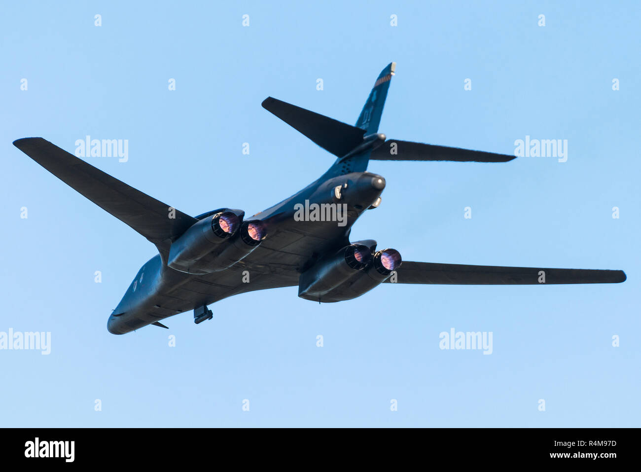 Un Rockwell B-1 Lancer bombardiere pesante dalla Air Force Global Strike comando della United States Air Force. Foto Stock