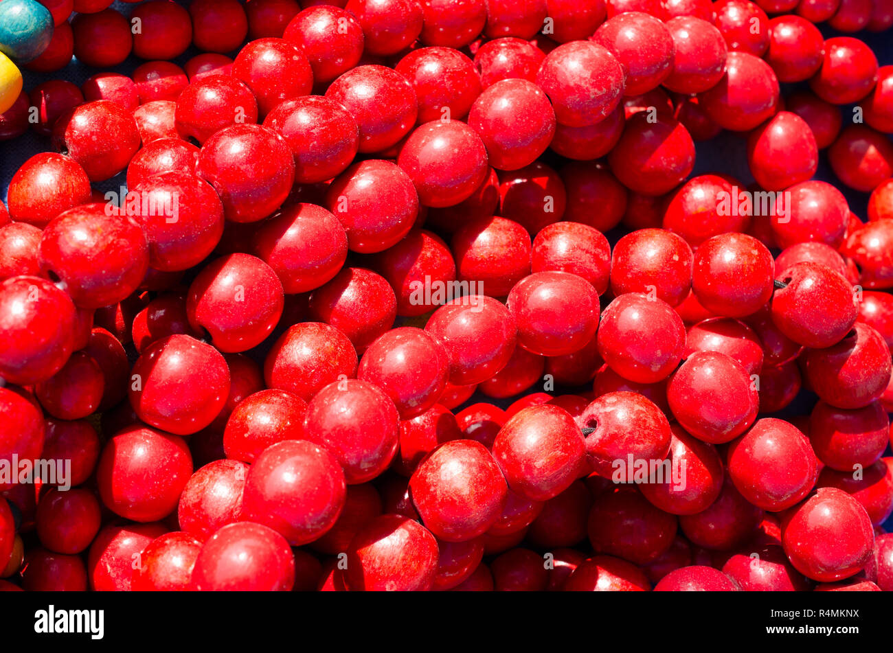 Gioielli di perline. Sfondo luminoso da di perle. Foto Stock