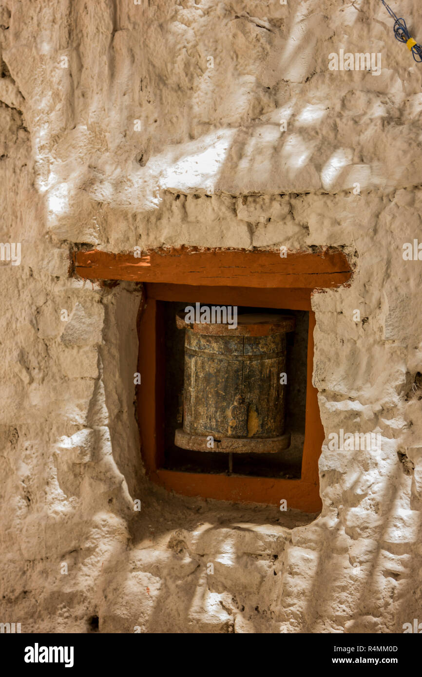 Preghiera antica campana, Monastero di Hemis, Leh, Ladakh Foto Stock