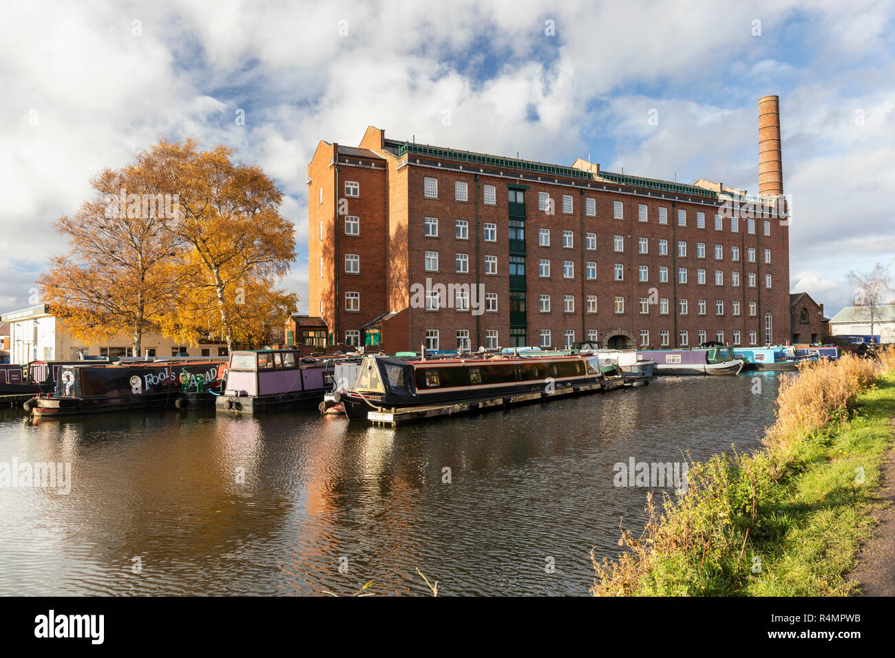 Union Flour Mill - Hovis Mill - opere pubblicitarie, Union Street, Macclesfield, Cheshire, Inghilterra, REGNO UNITO Foto Stock