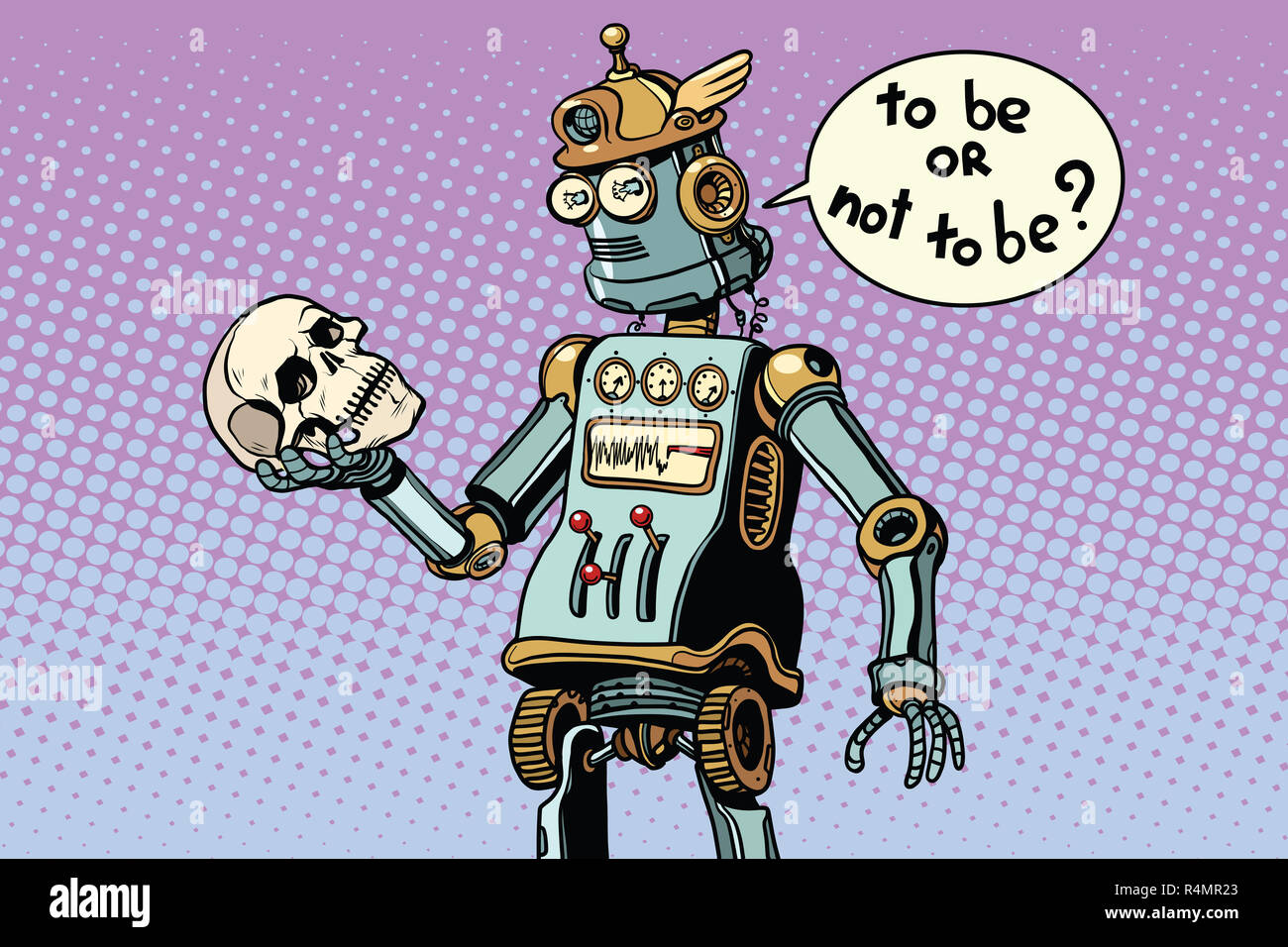 Robot e umanità, una scena dalla frazione Foto Stock