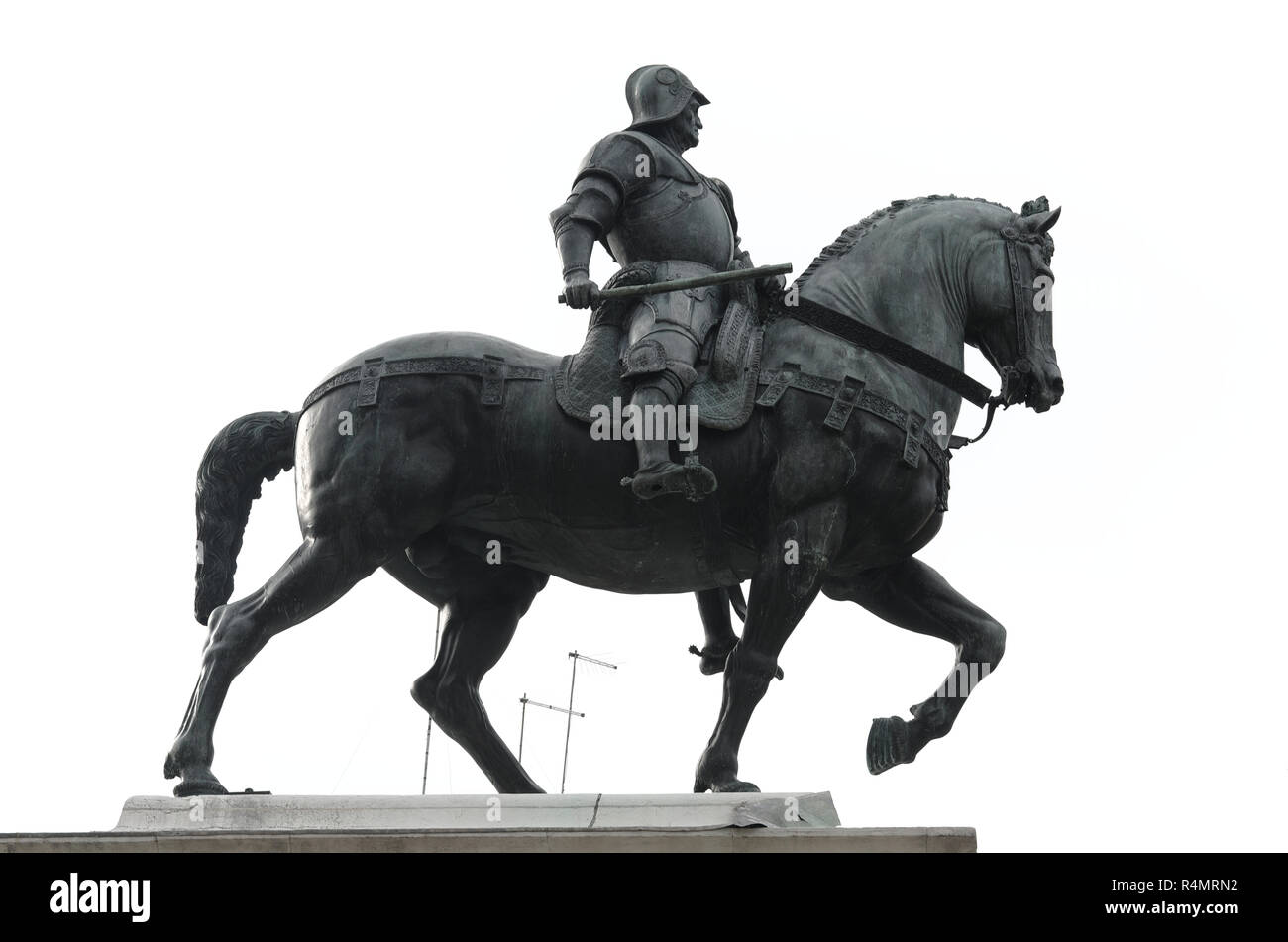 Statua equestre di Bartolomeo Colleoni Foto Stock