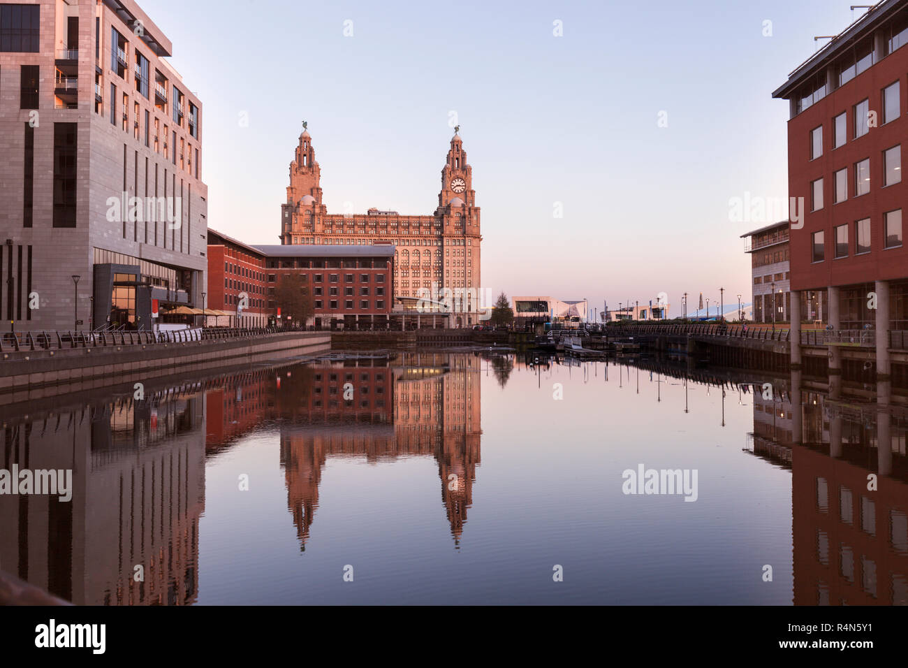 Royal Liver Building di Liverpool, in Inghilterra Foto Stock