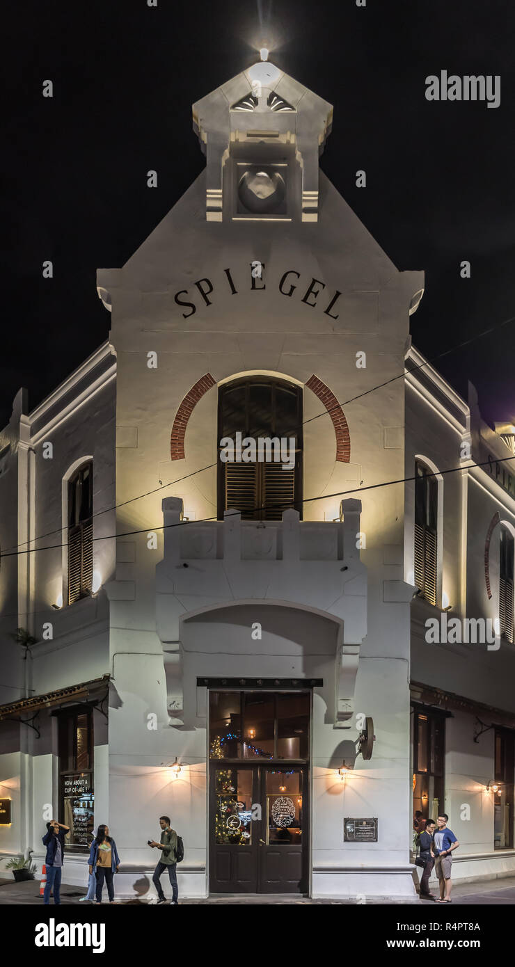 Di Semarang, Indonesia - Dicembre 3rd, 2017 : Spiegel nella città vecchia di Semarang Foto Stock