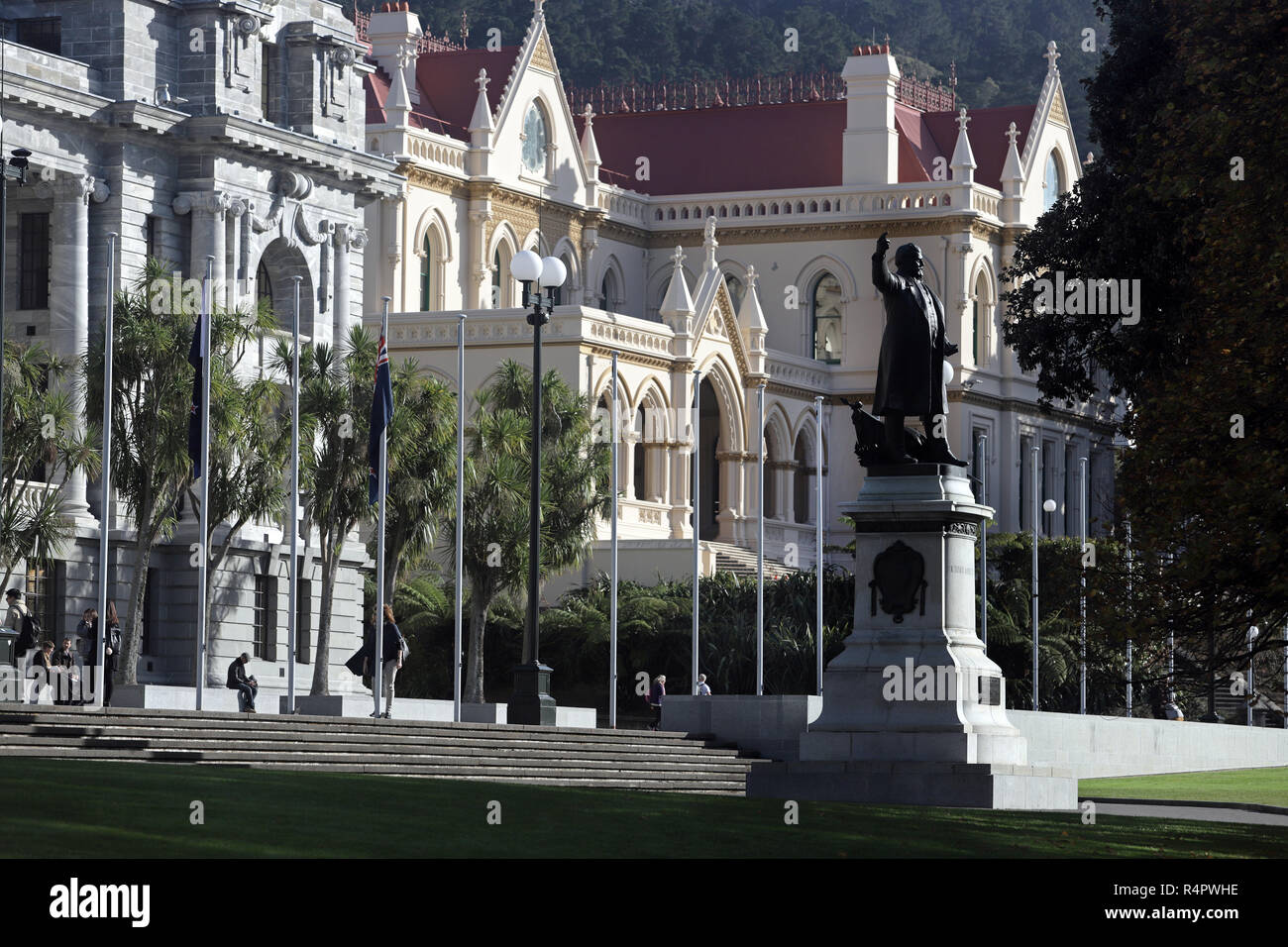 Il palazzo del parlamento, Wellington, Nuova Zelanda Foto Stock