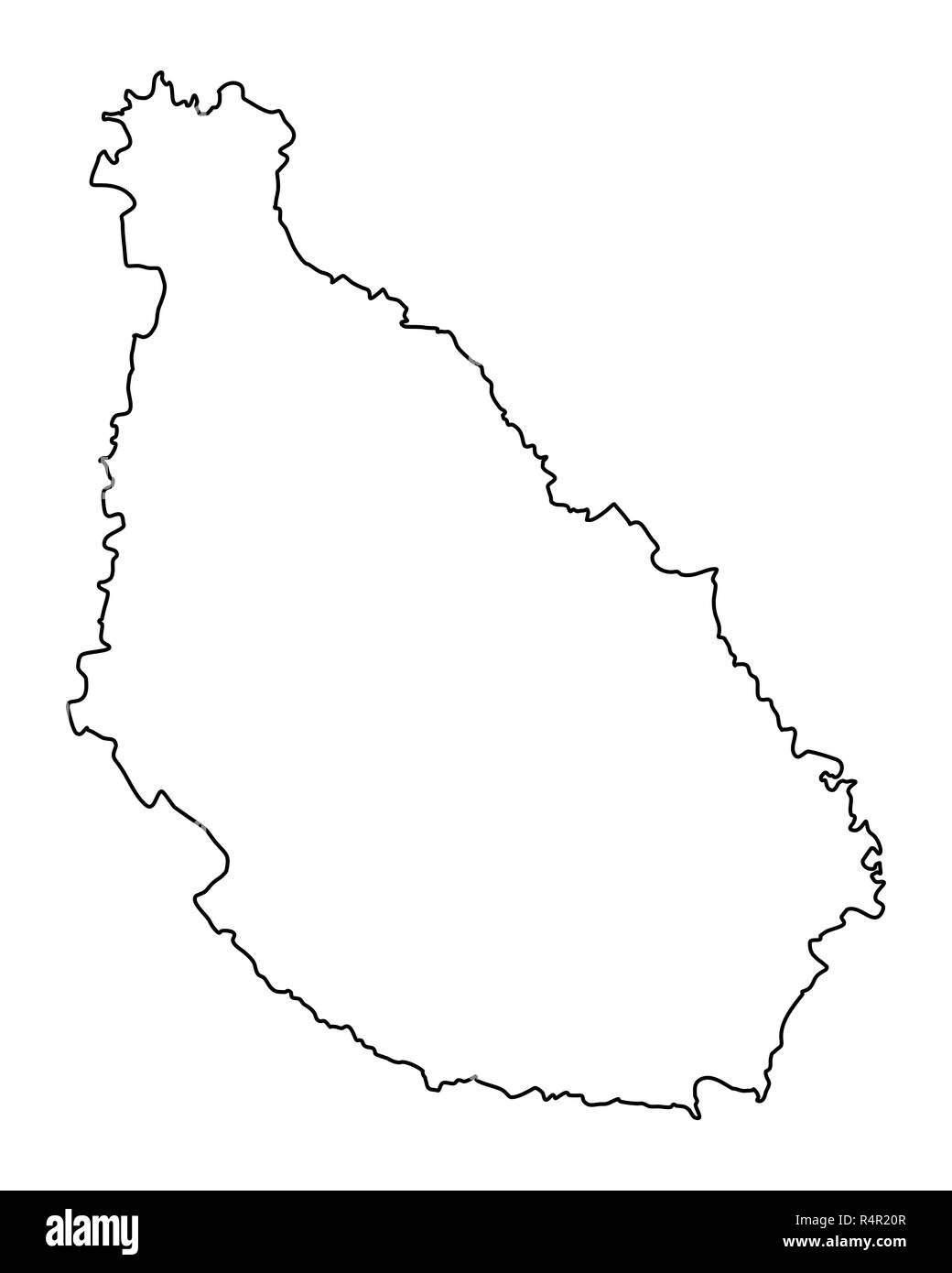 Mappa di Santiago Foto Stock