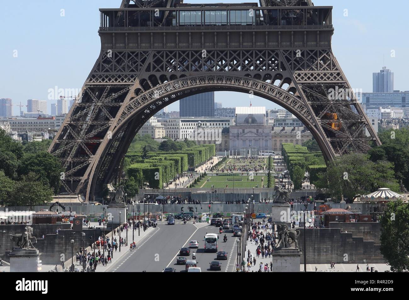 Maestosa Torre Eiffel, Parigi, Francia Foto Stock
