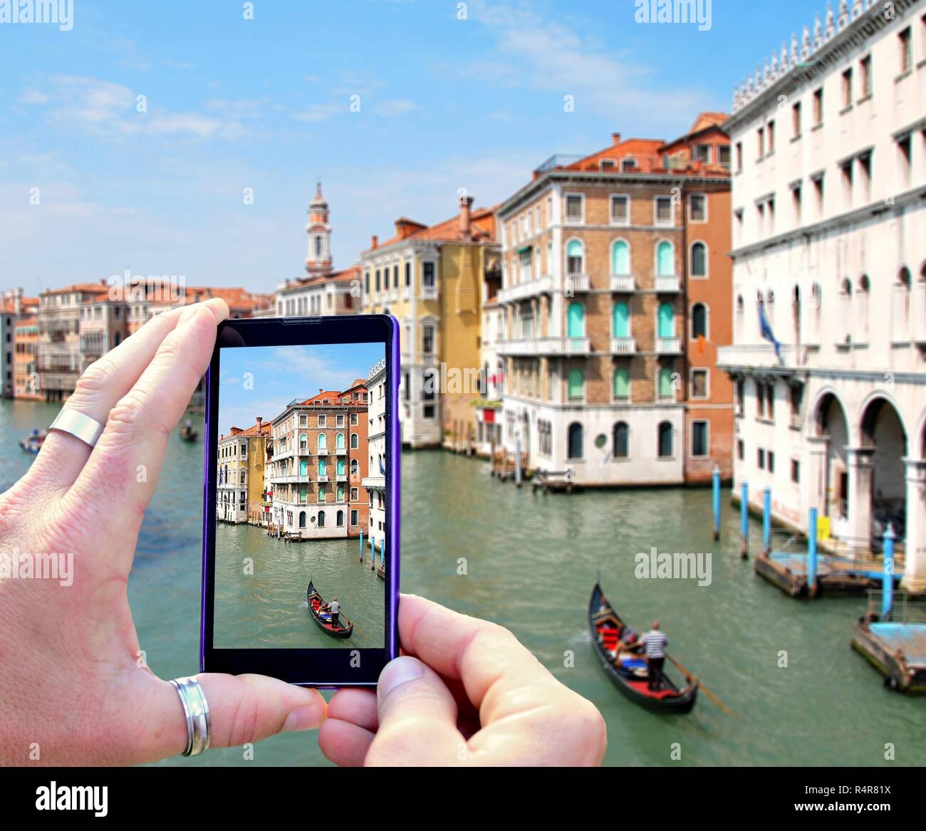 Prendendo foto di Venezia Foto Stock