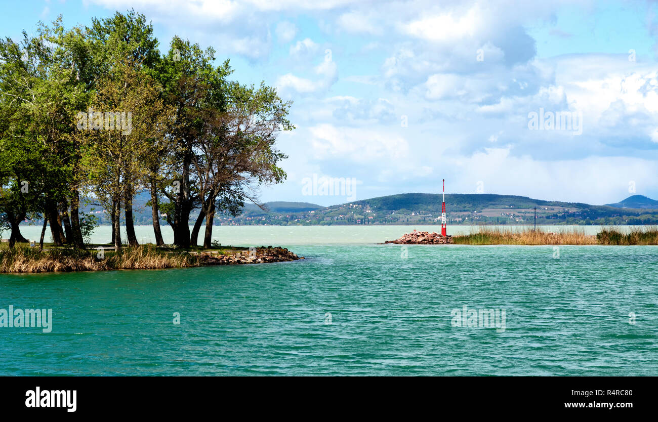 Le tempeste sul Lago Balaton, Ungheria ( Balatonboglar ) Foto Stock