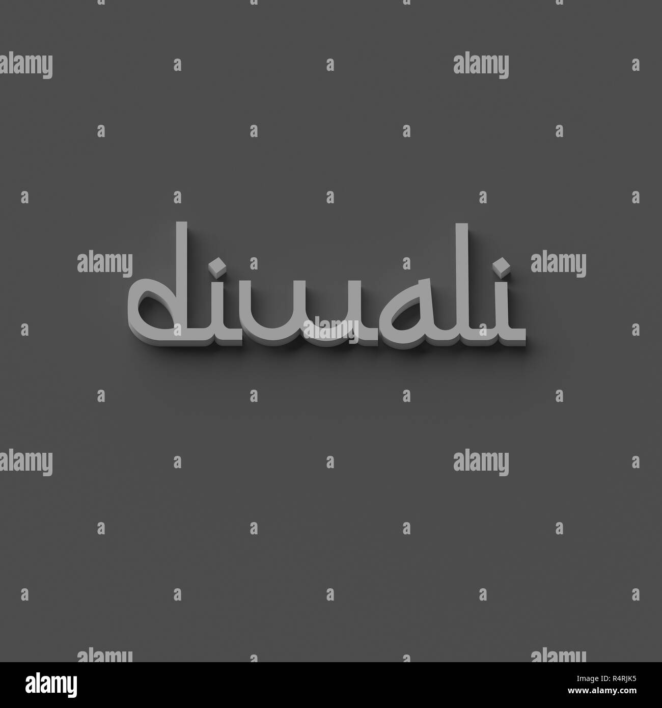 3D Rendering parole 'diwali' Foto Stock