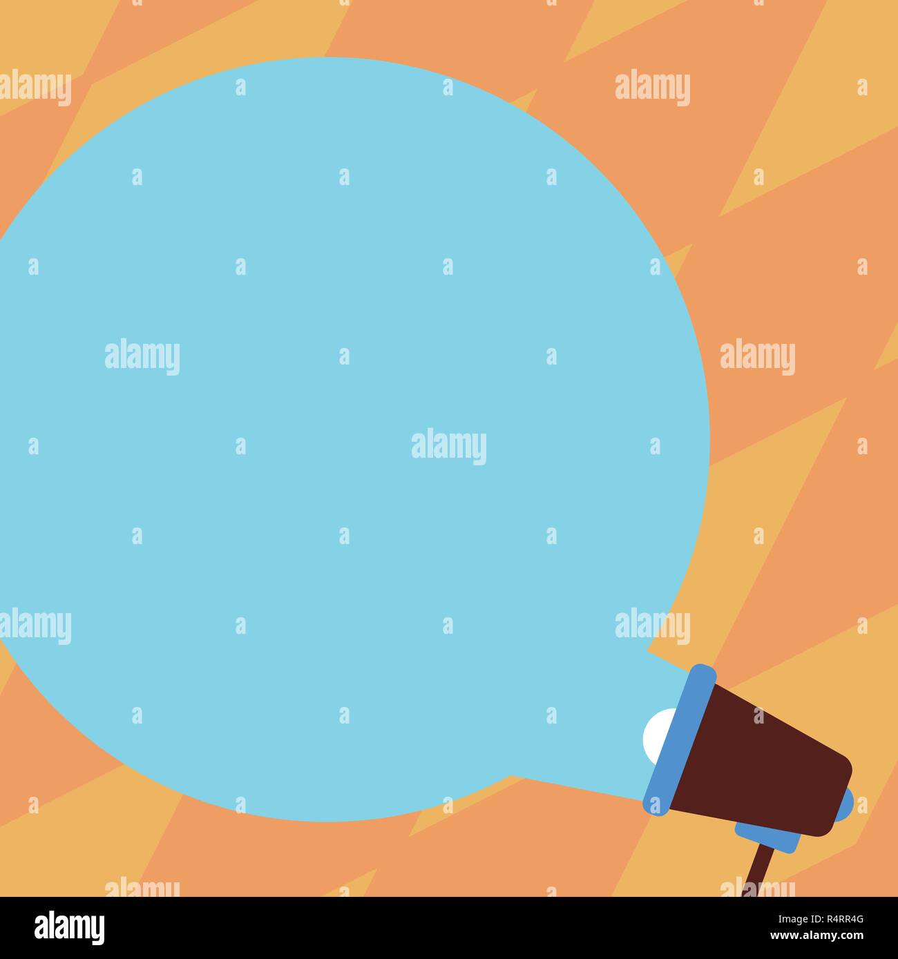 Azienda di design copia vuota spazio per testo Annuncio promozione sito Web Banner isolato modello. Blank Tonda Colore discorso bolla in Uscita megafono per un Illustrazione Vettoriale