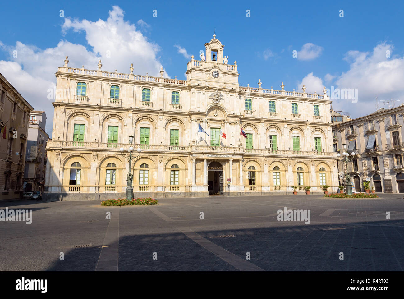 Costruzione di Università degli Studi di Catania, la più antica università della Sicilia e la tredicesima più antichi d'Italia. Foto Stock
