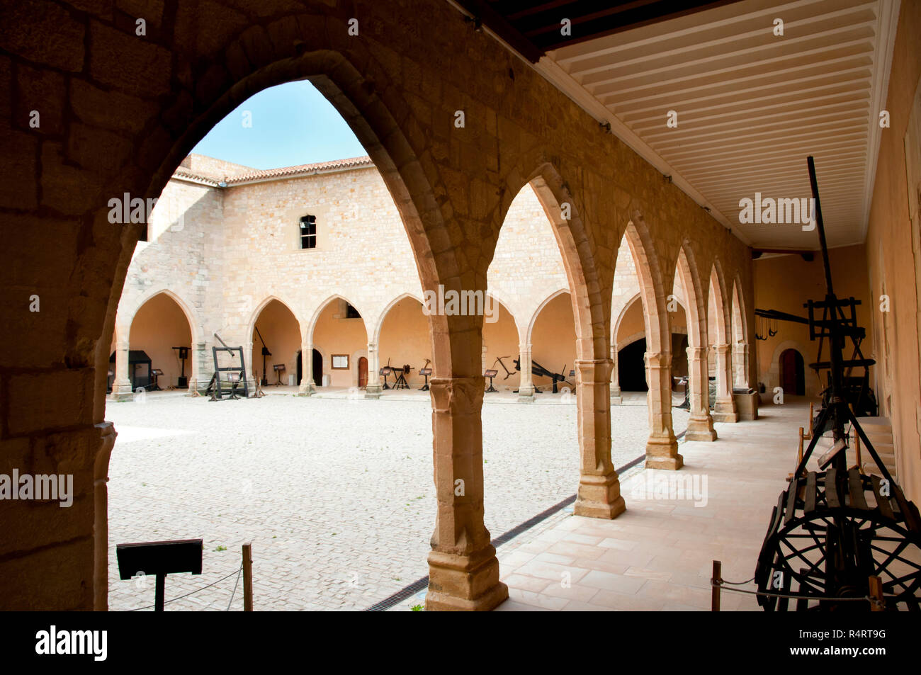 Cortile del Castello - Mora de Rubielos - Spagna Foto Stock