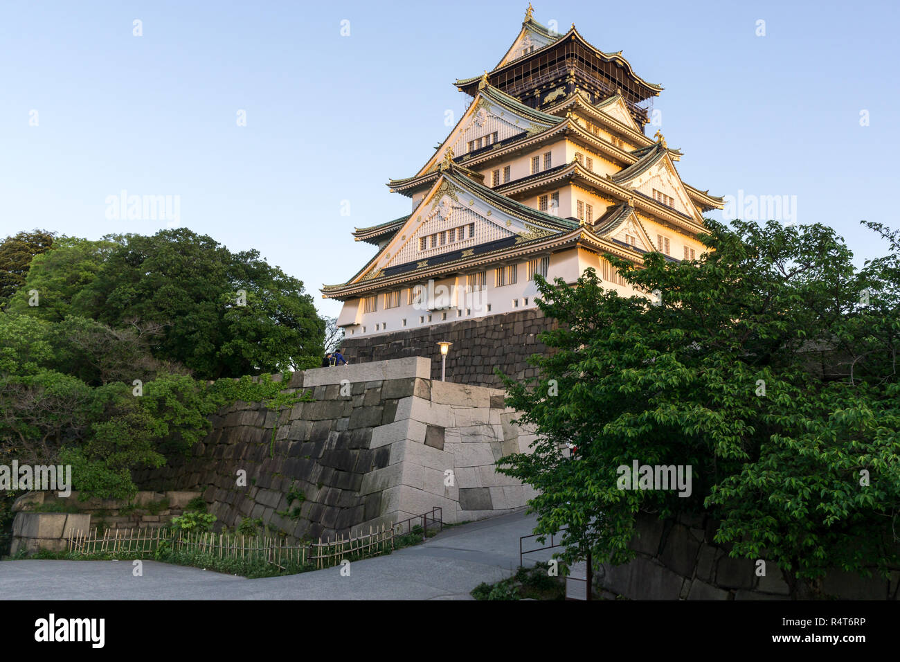 Il castello di Osaka visualizzare Foto Stock