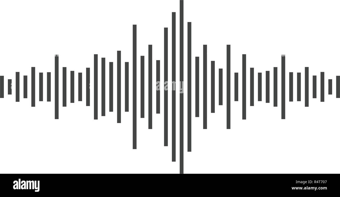 Le onde sonore illustrazione vettoriale del modello di progettazione Illustrazione Vettoriale