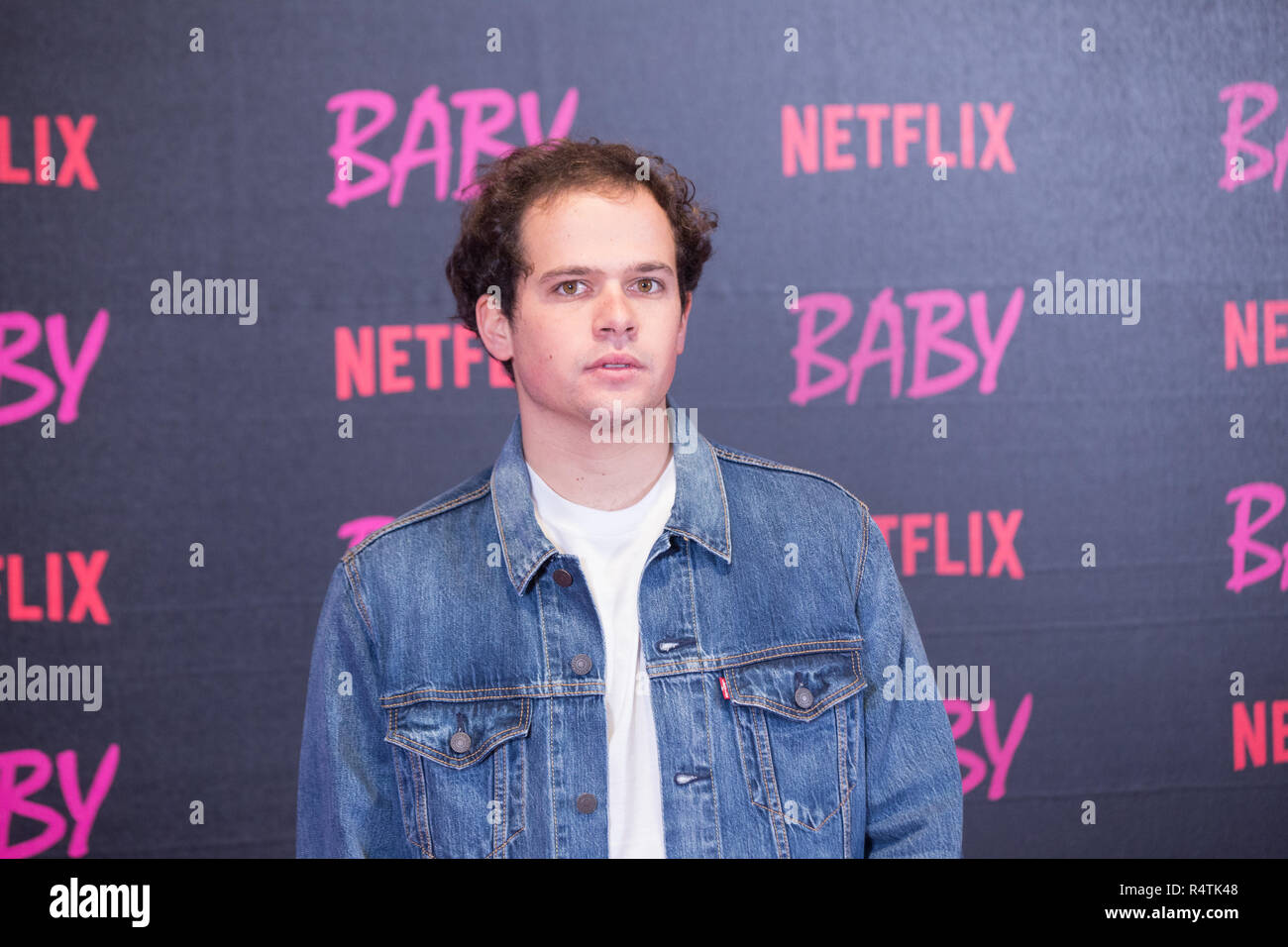 Roma, Italia. 27 Nov, 2018. Brando Pacitto Photocall della narrativa italiana 'Baby' prodotta da Netflix Credito: Matteo Nardone/Pacific Press/Alamy Live News Foto Stock