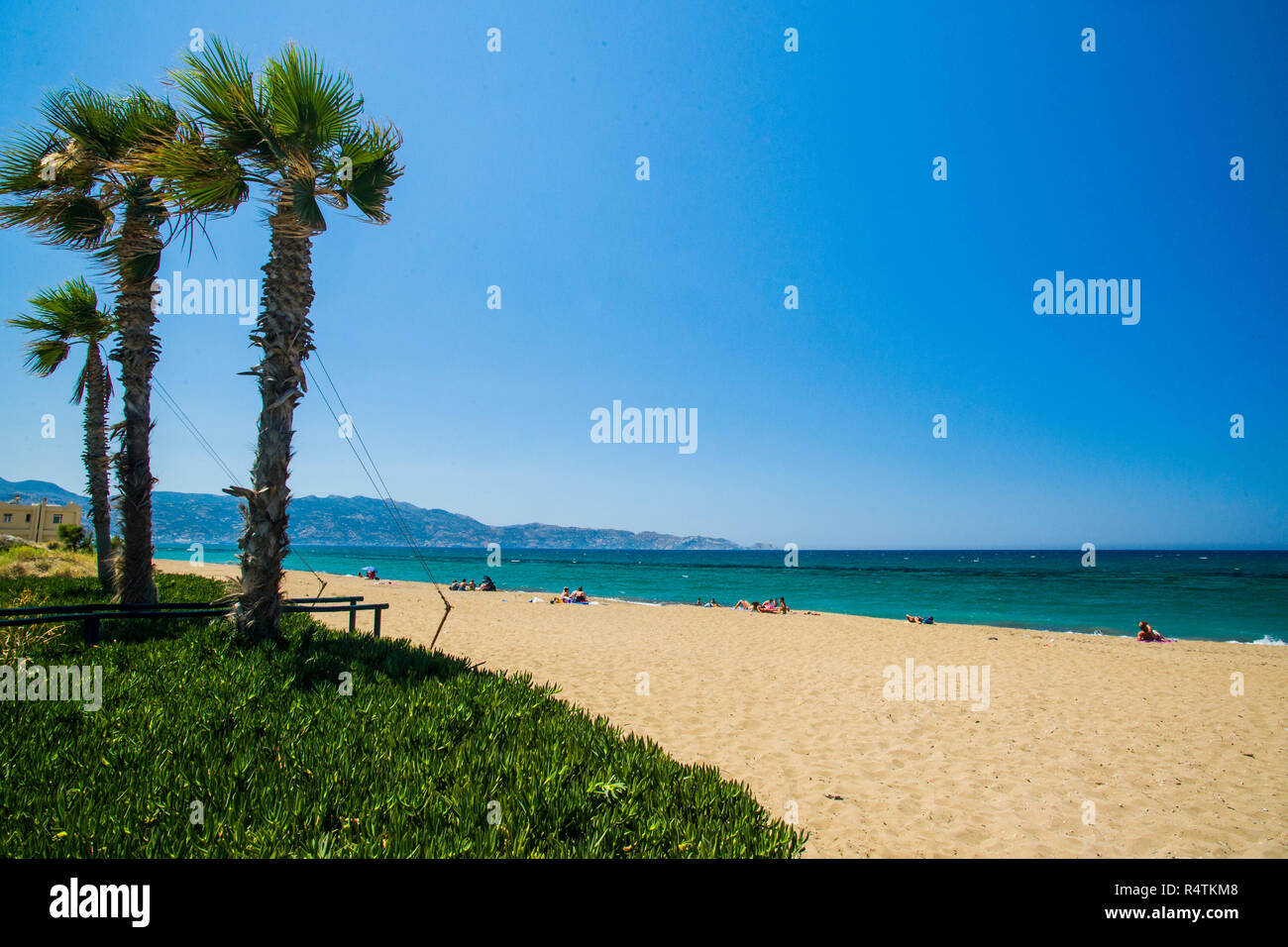 L'Europa, la Grecia, Creta, Heraklion, regione di Ammoudara, spiaggia Foto Stock