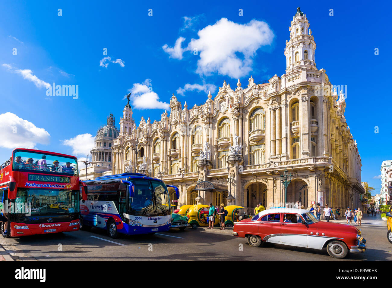 Vecchia Havana, Cuba. Febbraio 2018 - Il Grande Teatro di Havana, a l'Avana, Cuba.Il teatro è stata la casa del cubano Balletto Nazionale Foto Stock